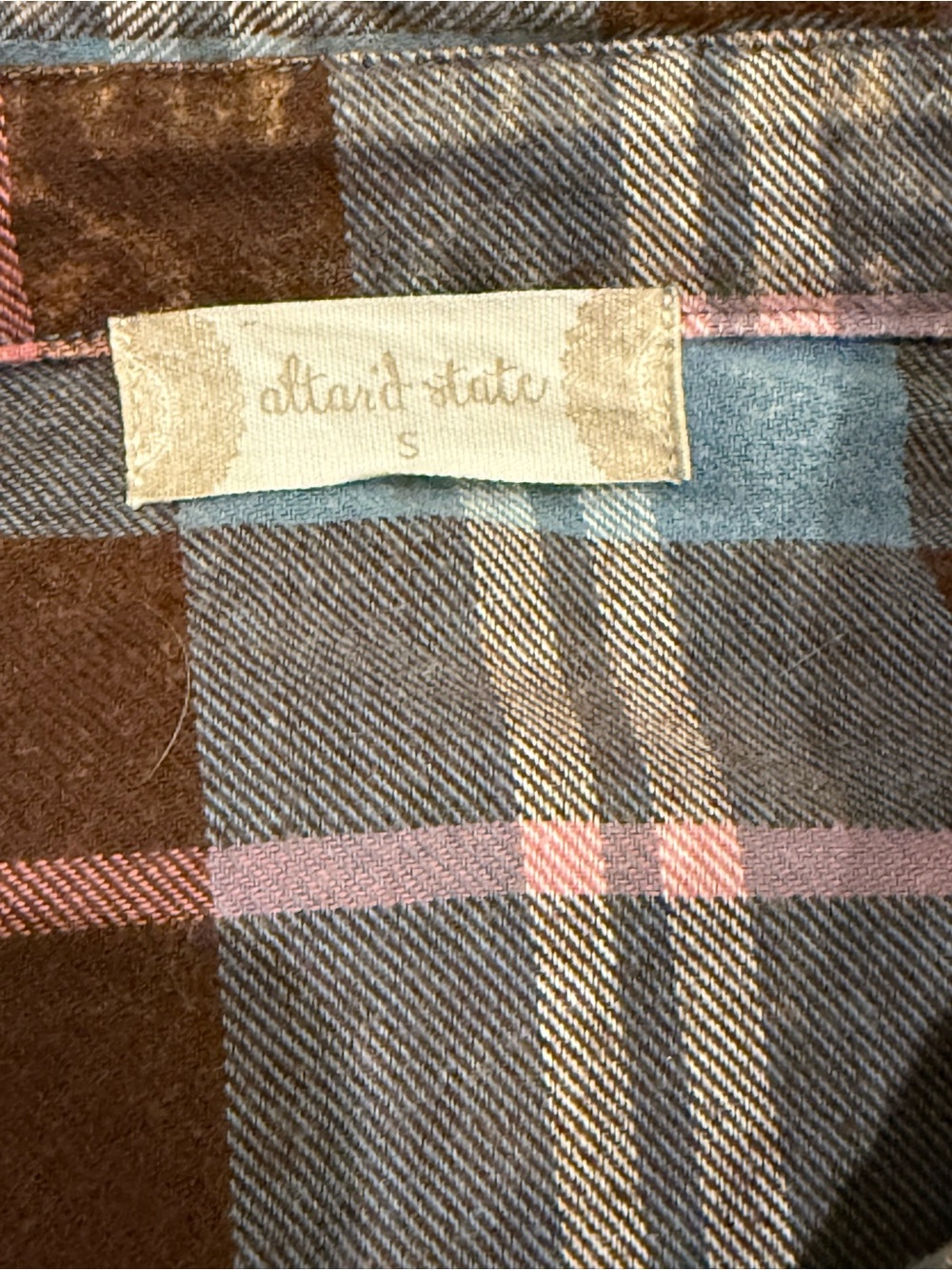 Oversized Plaid Flannel Shirt with Nashville Graphic - Pink & Brown - Picture 3 of 5